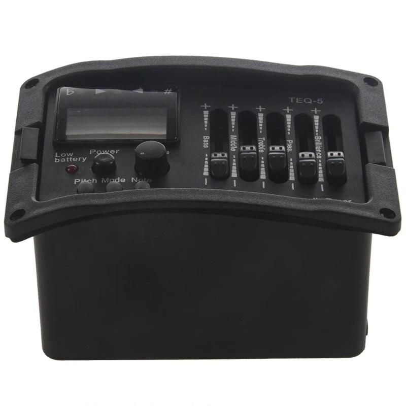 5 Band Acoustic Guitar Preamp EQ Equalizer Classical Acoustic Guitar Amplifier Digital Blend Tuner Piezo Pickup