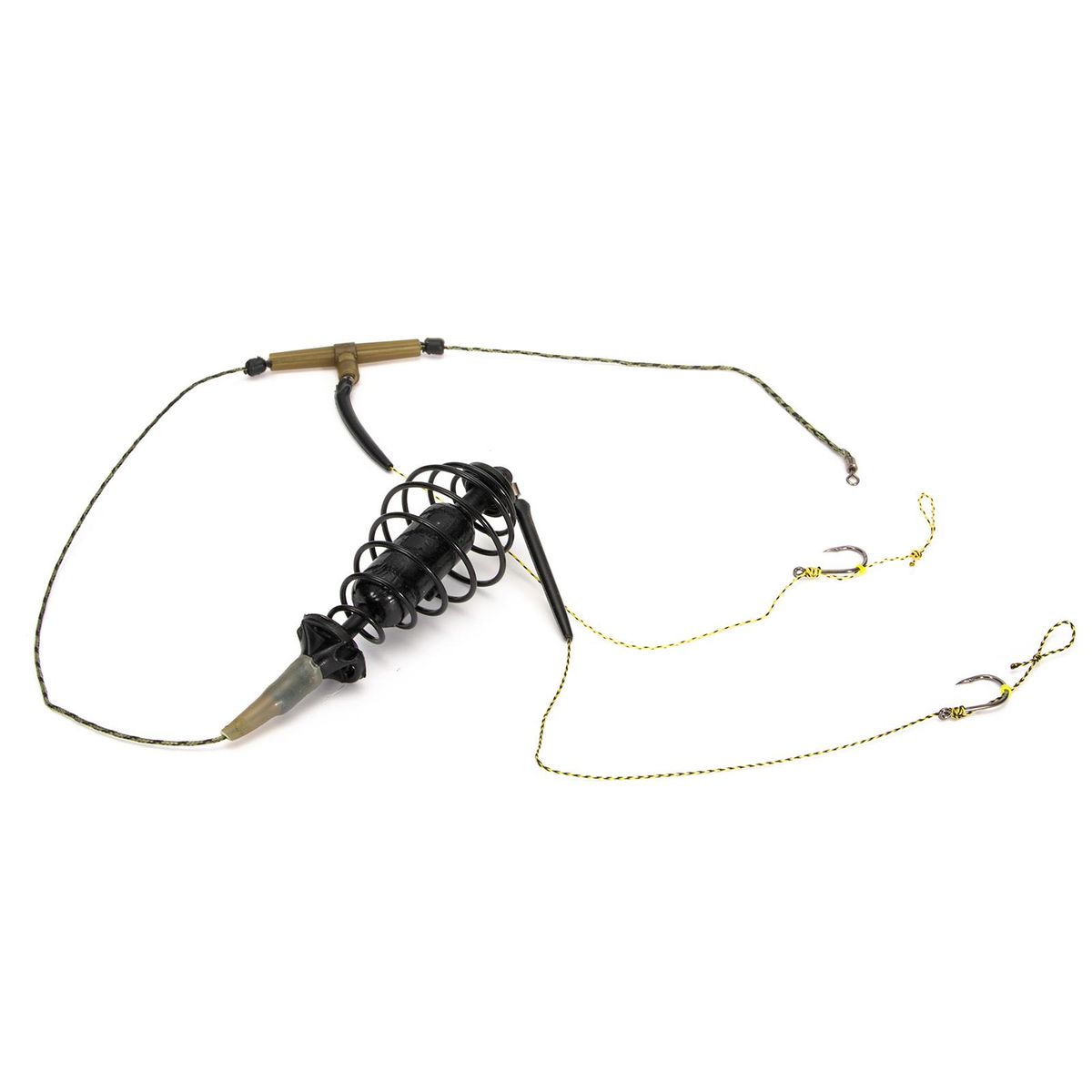 30g/40g/50g/60g Fishing Bait Cage Spring Feeder Fishing Bait Lure Trap Basket Holder with Hooks Carp Fishing Tackle