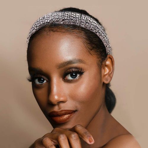 Rhinestone Headbands Hairbands Headband Hair Accessories Head Bands - Silver