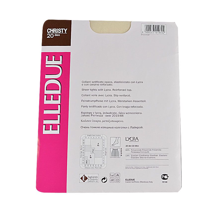 Elledue Women Christy 20 Denier Sheer Tights