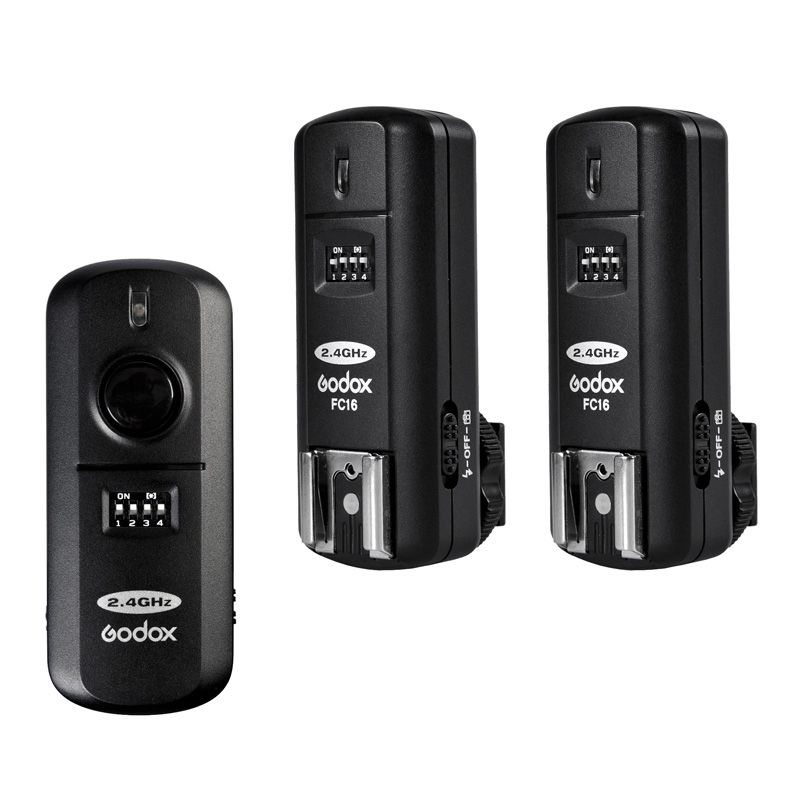 Godox FC-16 Transmitter +Receivers 2.4G 16 Channels Wireless Remote Flash Speedlite Trier Shutter Release For Canon Nikon DSLR