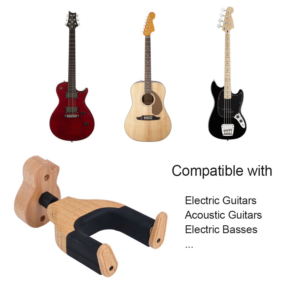 Wall Mount Guitar Hanger Hook Holder Keeper Auto Lock With