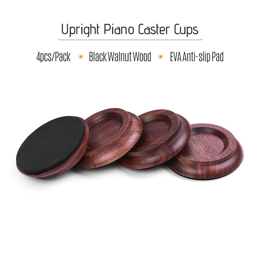 4pcs/Set Upright Piano Caster Cups Coaster Solid Wood With