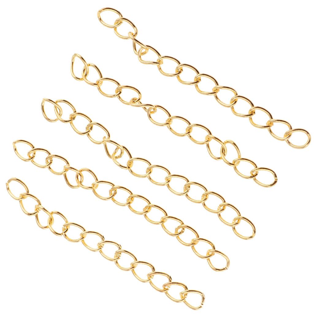 100 Pieces 50/70mm Extension Extender Chains Tail Links Jewellery