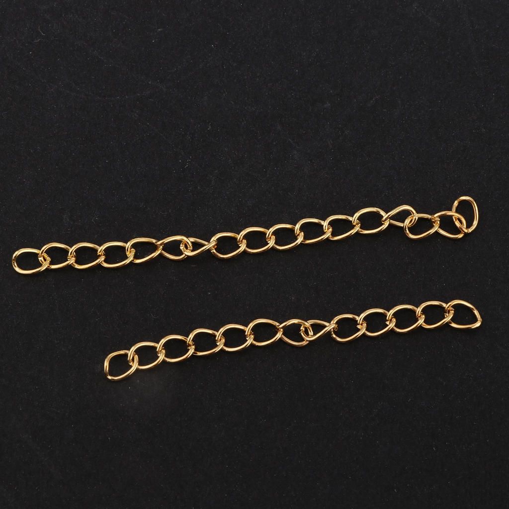 100 Pieces 50/70mm Extension Extender Chains Tail Links Jewellery