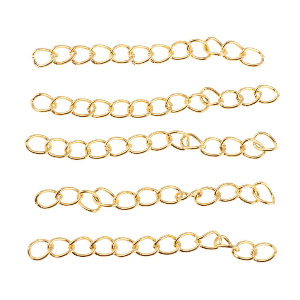 100 Pieces 50/70mm Extension Extender Chains Tail Links Jewellery