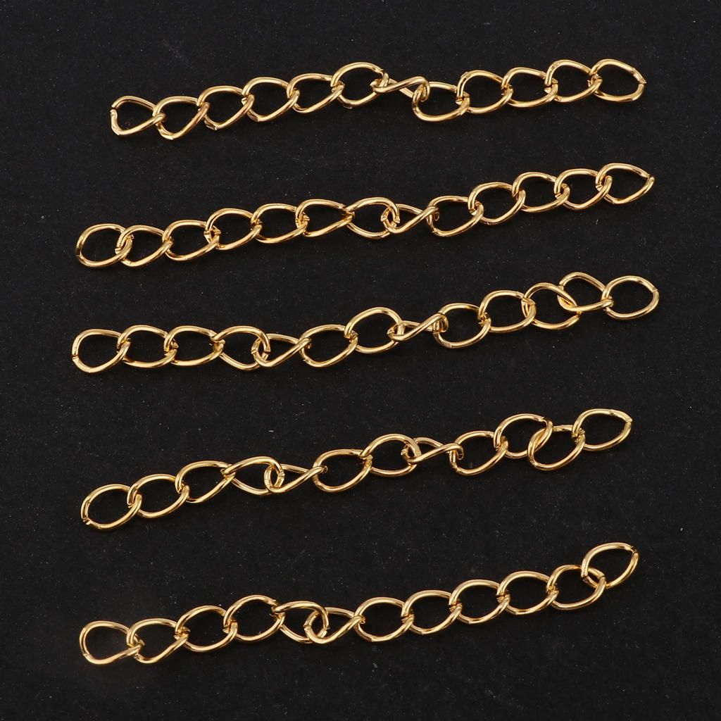 100 Pieces 50/70mm Extension Extender Chains Tail Links Jewellery