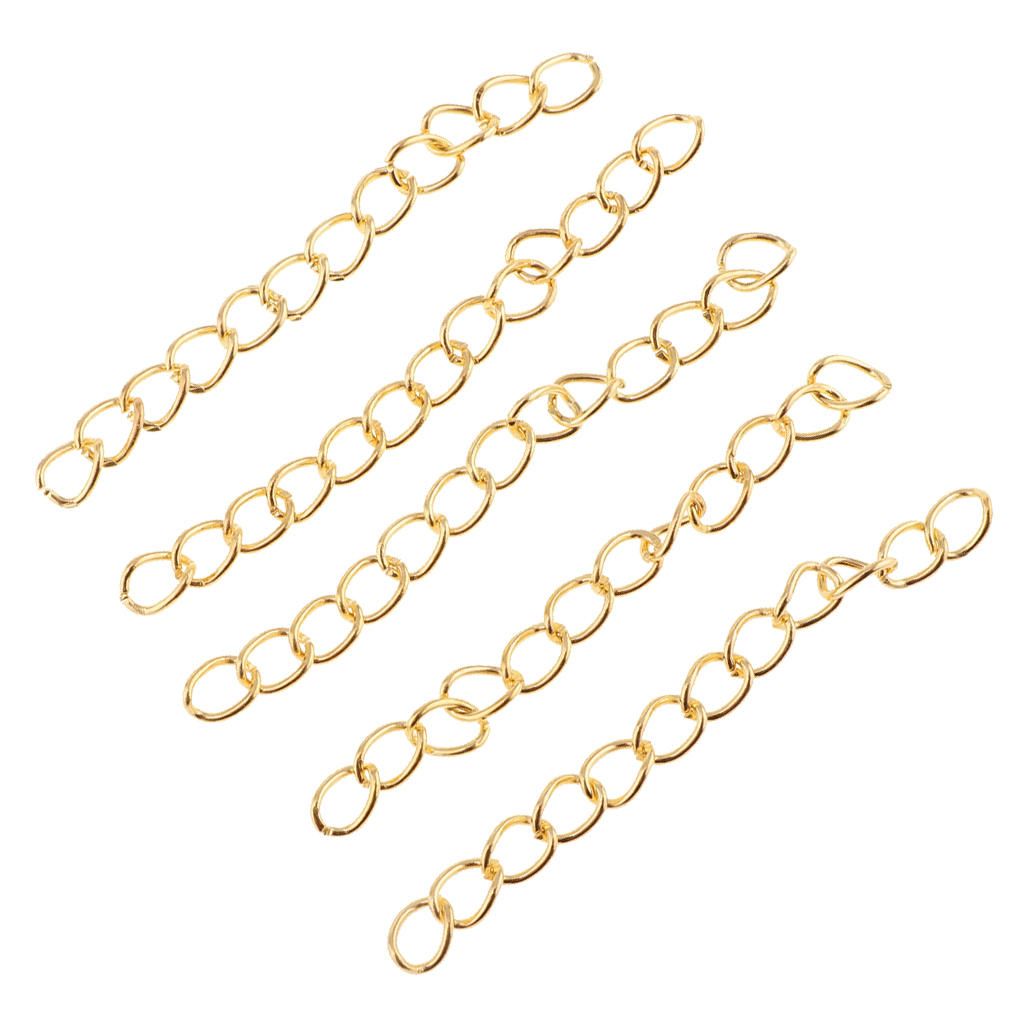 100 Pieces 50/70mm Extension Extender Chains Tail Links Jewellery