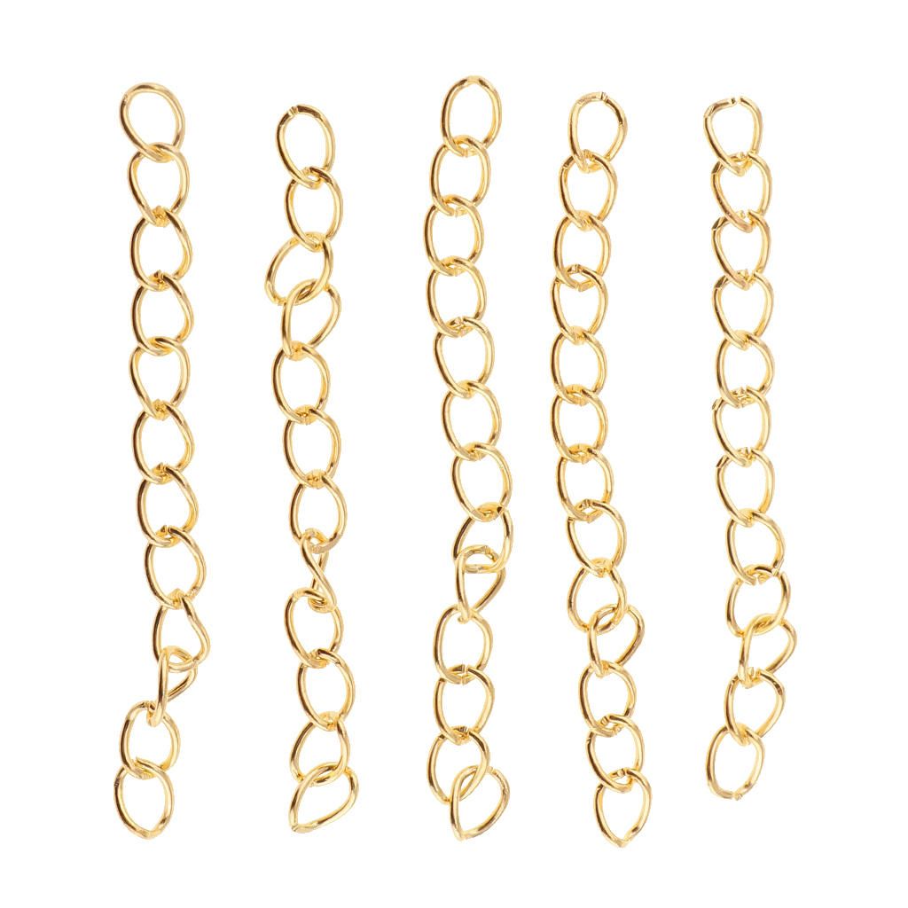 100 Pieces 50/70mm Extension Extender Chains Tail Links Jewellery