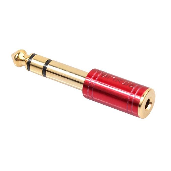 2pcs 6.35mm Male To 3.5mm Female Stereo Headphone   Adapter Converter