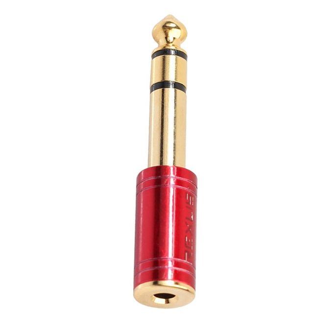 2pcs 6.35mm Male To 3.5mm Female Stereo Headphone   Adapter Converter
