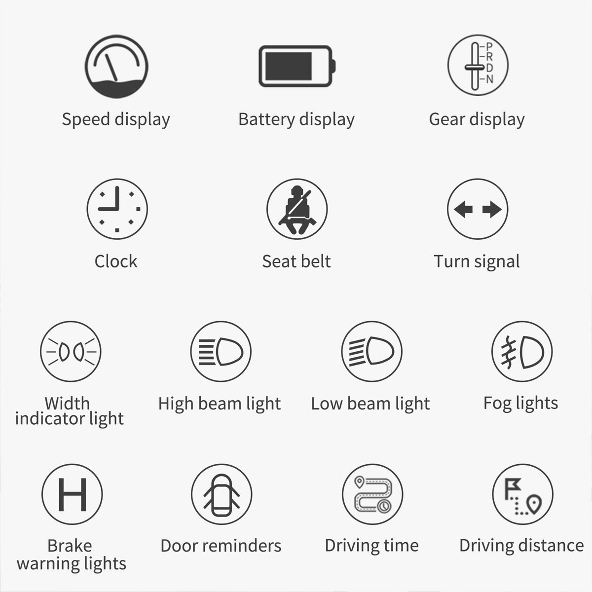 HD LCD Heads Up Display Multi-Data Display Dashboard LCD