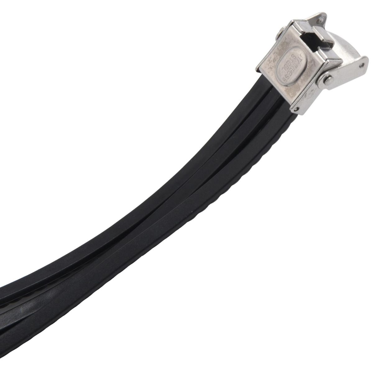 Three Layers Silicone Wrap Bracelets for Man Steel