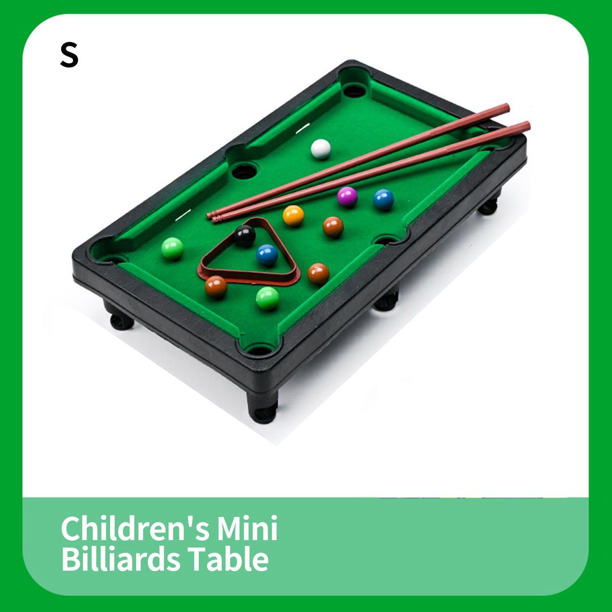 1 Set Mini Billiards Desktop Table Toy Game Set Billiards