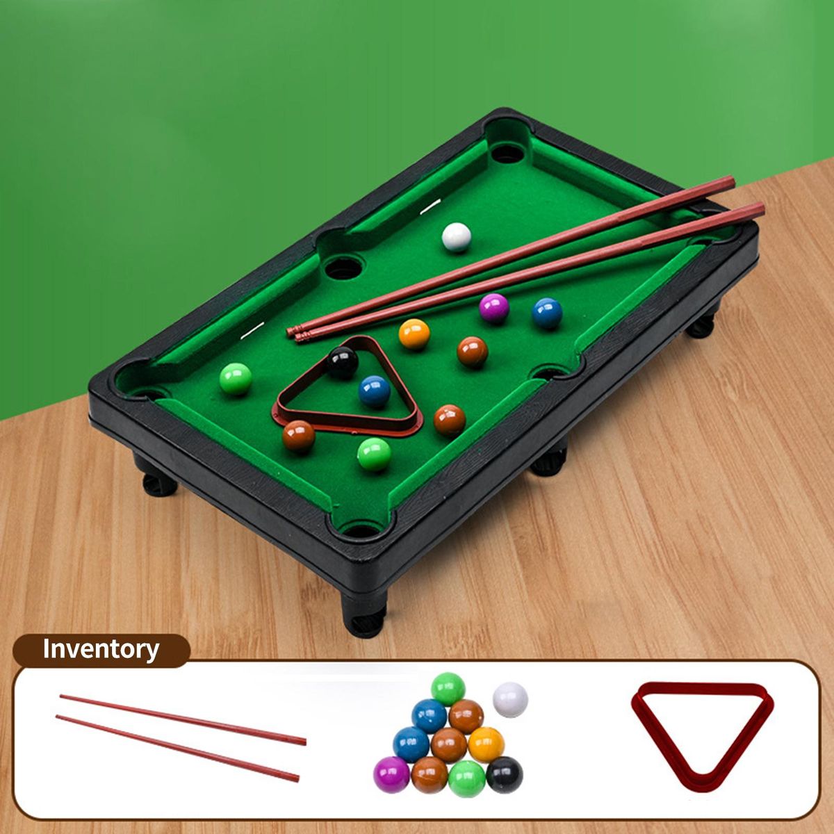 1 Set Mini Billiards Desktop Table Toy Game Set Billiards