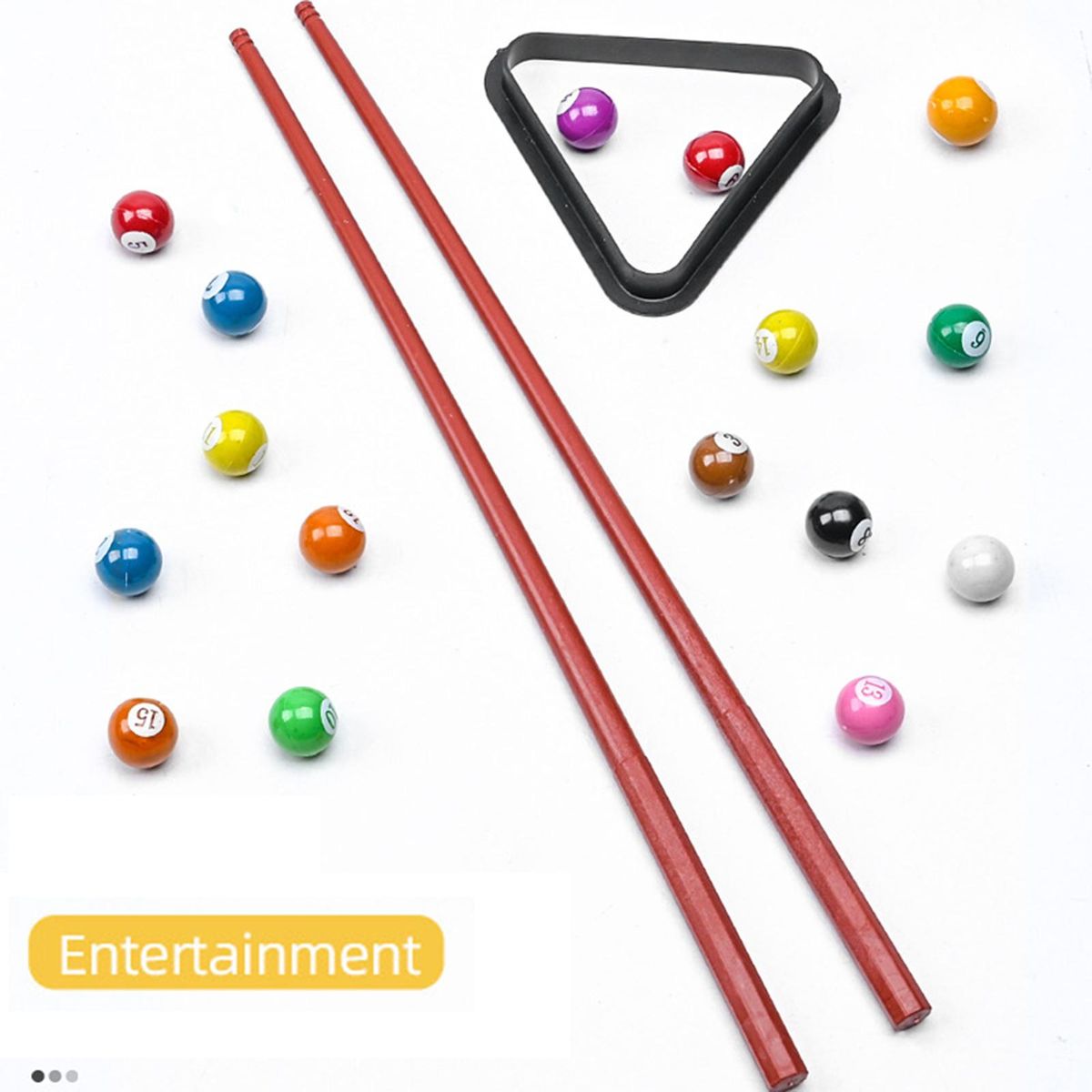 1 Set Mini Billiards Desktop Table Toy Game Set Billiards