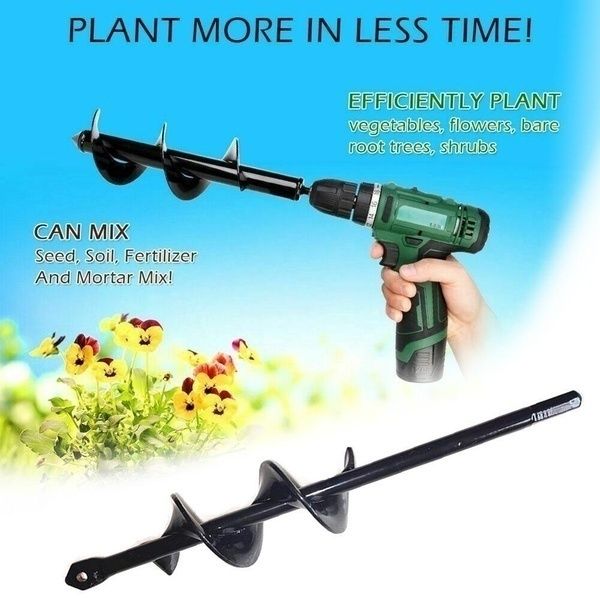 Digging Hole For Garden Planting Farm Agricultural Digging Holes Tools Auger Drill 9in Drill Head