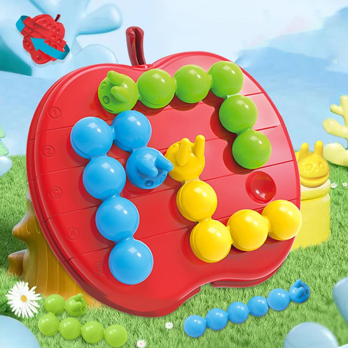 1 Set Children Caterpillar Toy Early Education Babies Caterpillar Eating Fruit Toy