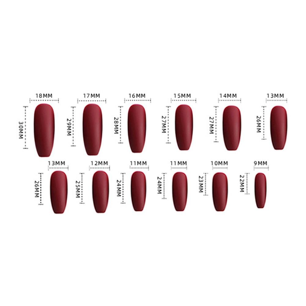 24PCS Long Purple Press on Nails Sweet Style Full Coverage