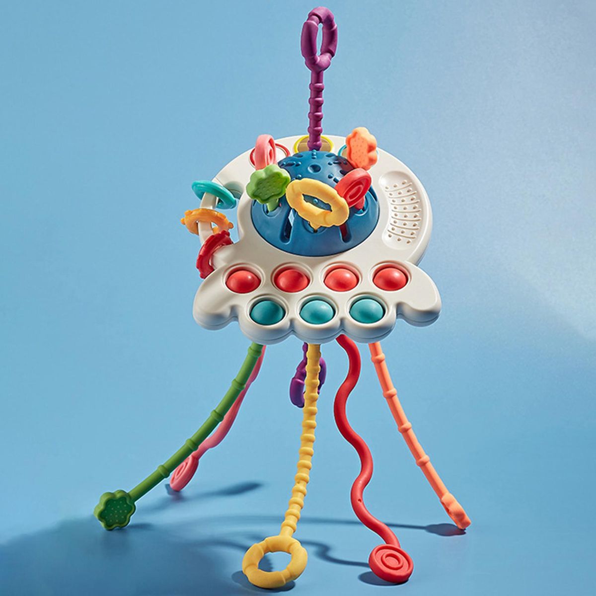 Kids Toy Crab Teething Sensory Toy Blue