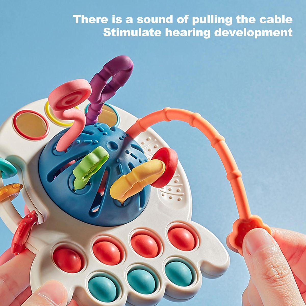 Kids Toy Crab Teething Sensory Toy Blue