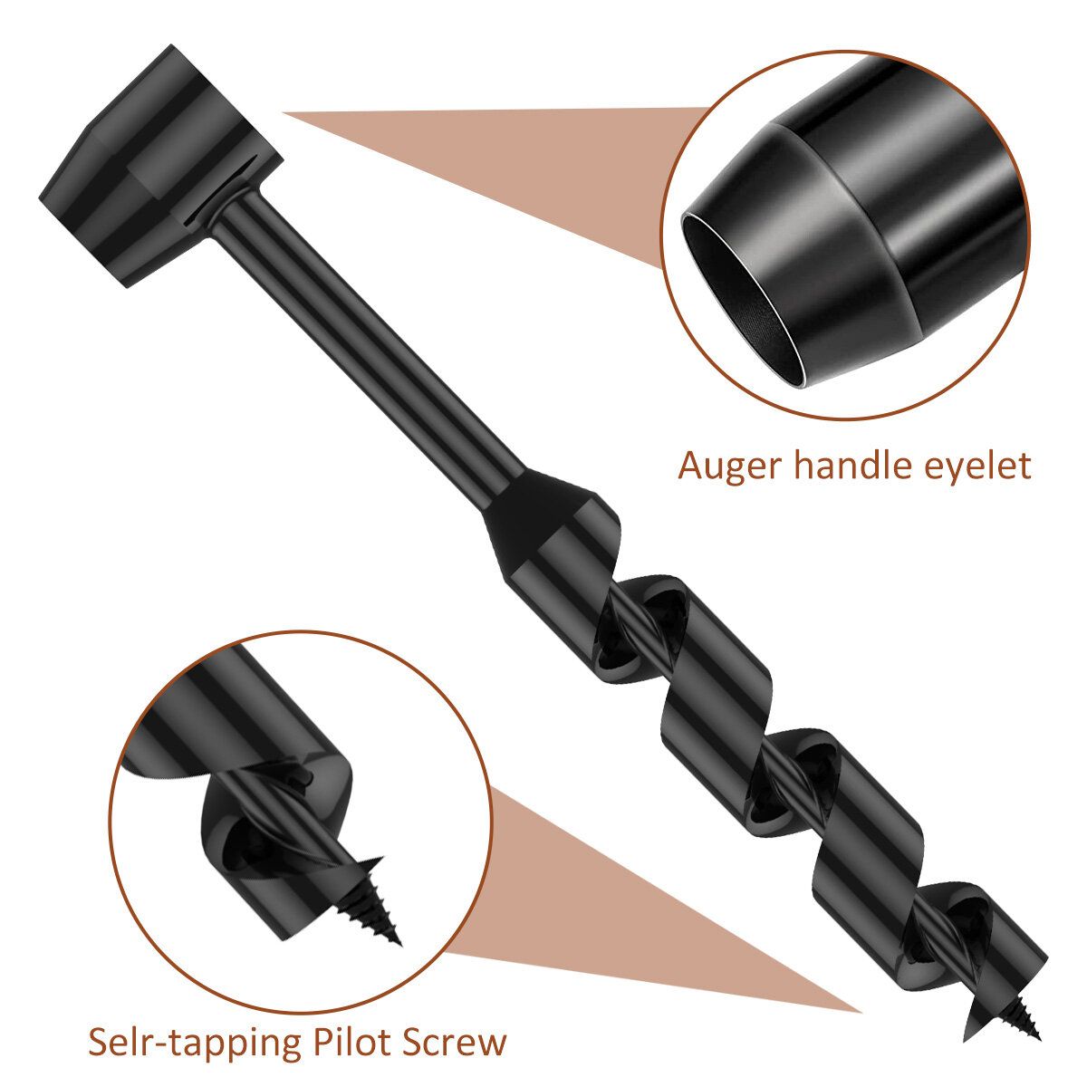 Hand Drill Carbon Steel Manual Auger Drill Portable Manual