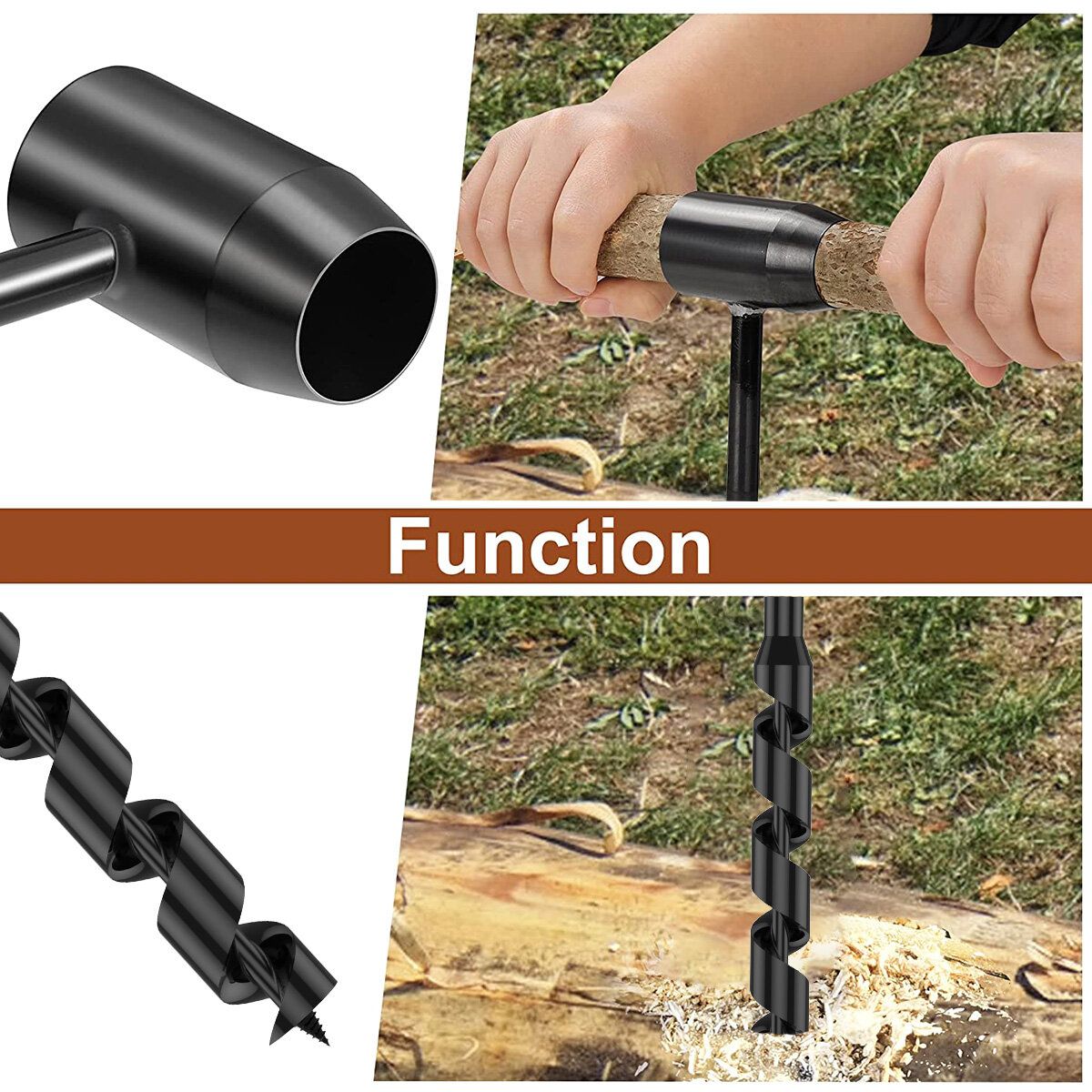 Hand Drill Carbon Steel Manual Auger Drill Portable Manual