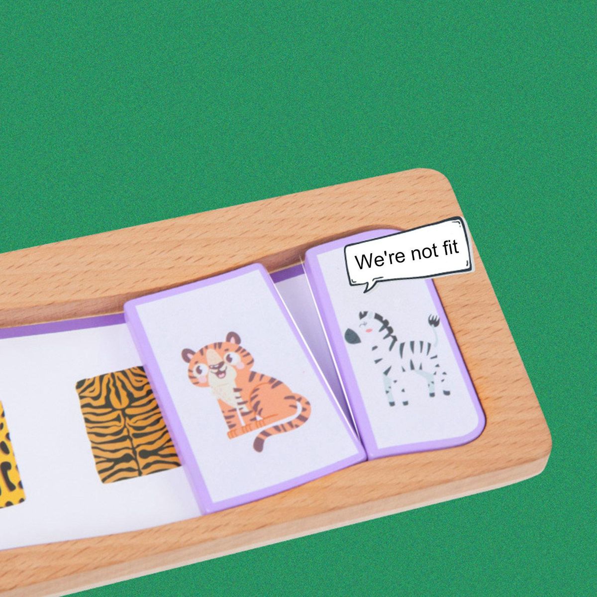 1 Set Preschool Toys Matching Card Wooden Puzzles