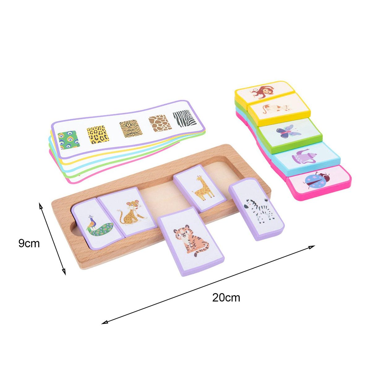 1 Set Preschool Toys Matching Card Wooden Puzzles