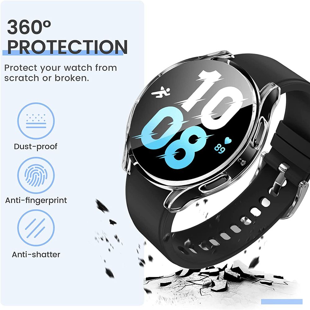 (rose Gold)For Samsung Galaxy Watch 5 44mm 40mm Case Screen Protector Cover For Galaxy Watch 5 Shock-Proof Soft TPU Case 40mm 44mm Bumper XXA