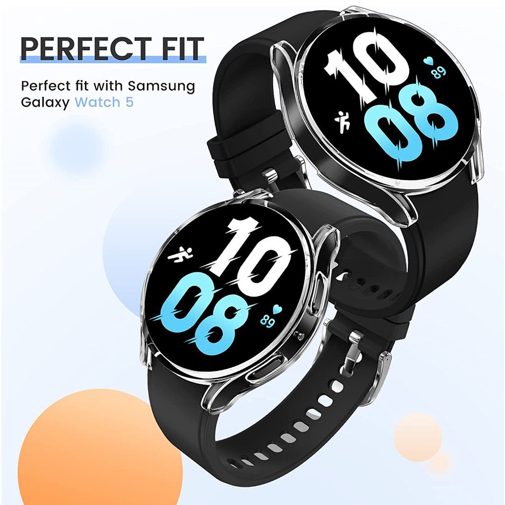 (rose Gold)For Samsung Galaxy Watch 5 44mm 40mm Case Screen Protector Cover For Galaxy Watch 5 Shock-Proof Soft TPU Case 40mm 44mm Bumper XXA