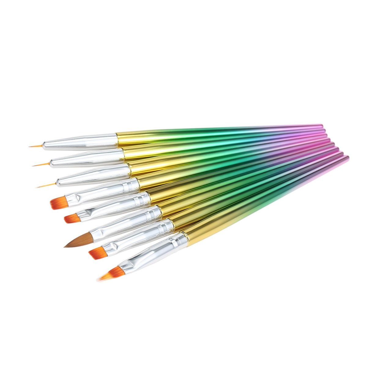 8pcs Nail Brushes Multi-functional Nail Liner Pens Painting