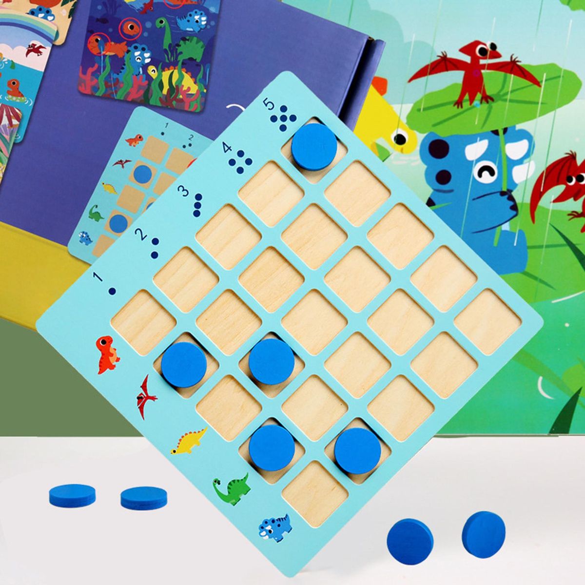 1 Set Brain Game Dinosaur Quantity Recognition Game