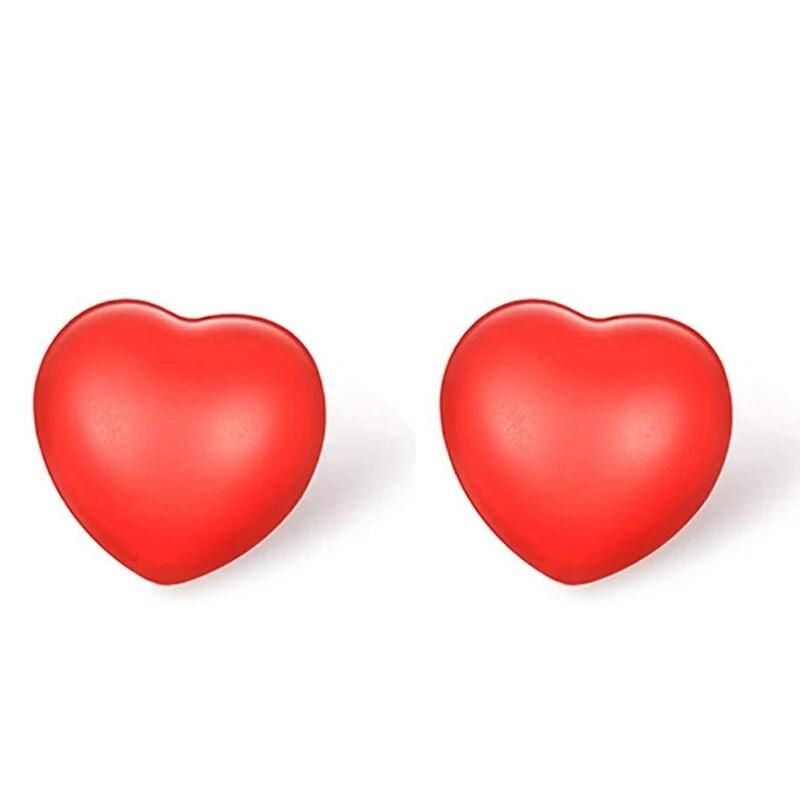 6Pcs 1.5 Inch Stress Reliever Ball Valentine's Day Heart Shapeds Foam Stress Relief Ball For School Carnival Reward