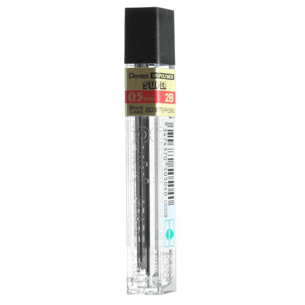 2B 0.5mm Automatic Pencil Lead Core Activity Line Width: 0.5mm Packing: Each Tube 12 Lead Black