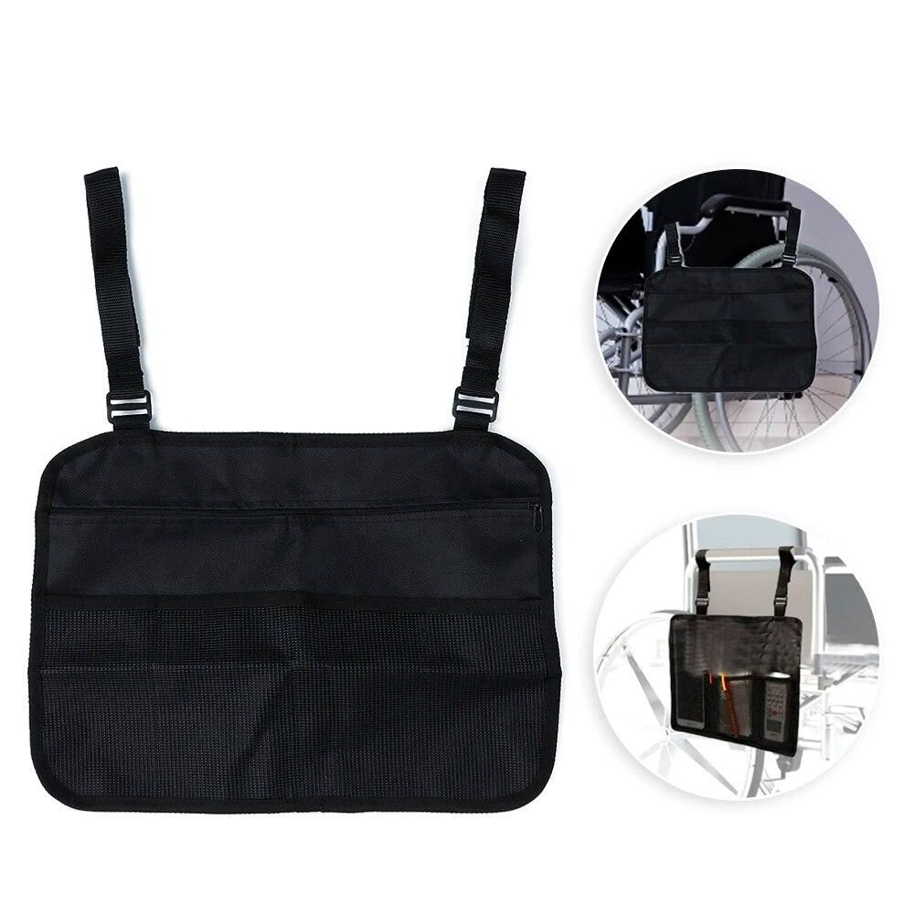 Wheelchair Side Bag Multi-pockets Walker Bag Rollator Organizer Organization Accessory for Wheelchairs / Scooters