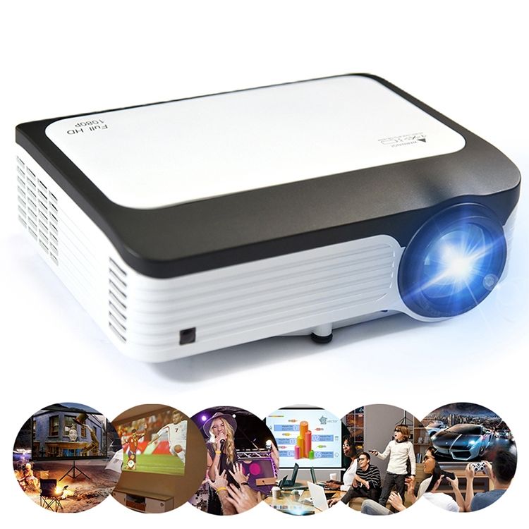 L6 5 Inch 200 ANSI Lumen 1920 X 1080P Android 6.0 HD Bluetooth 4.0 WiFi HD Smart Projector