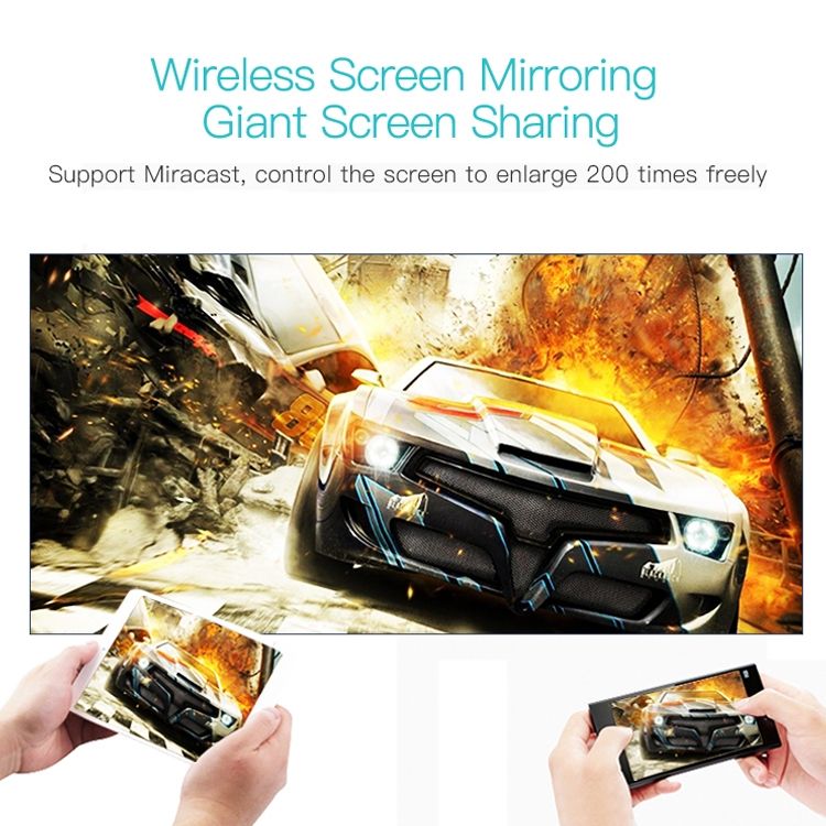 L6 5 Inch 200 ANSI Lumen 1920 X 1080P Android 6.0 HD Bluetooth 4.0 WiFi HD Smart Projector