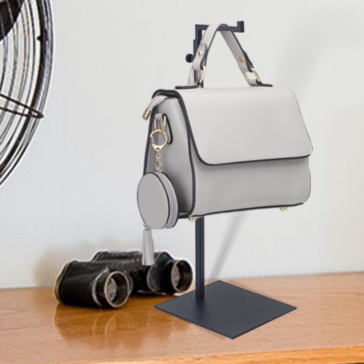 Handbag Display Rack Purse Stand Bags Stainless Steel Holder For Black