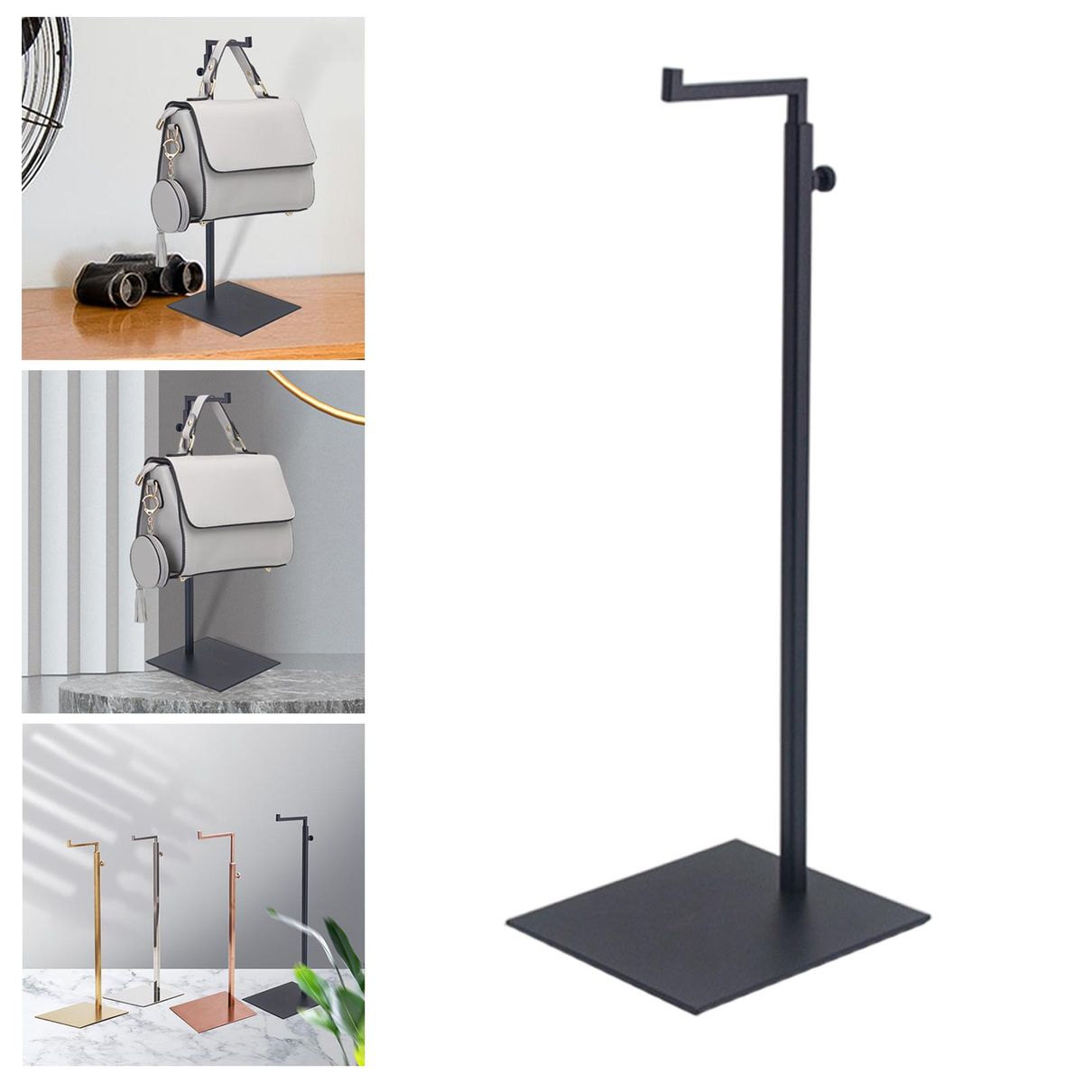 Handbag Display Rack Purse Stand Bags Stainless Steel Holder For Black
