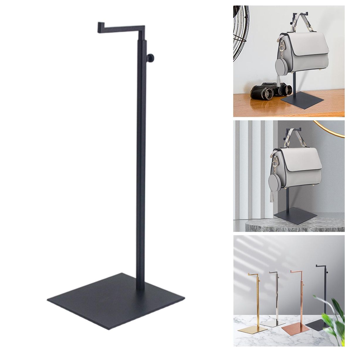 Handbag Display Rack Purse Stand Bags Stainless Steel Holder For Black