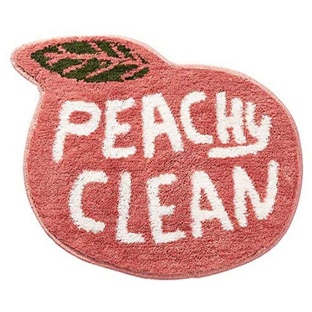 Cartoon Peach Flocking Carpet Floor Mat,for Home &