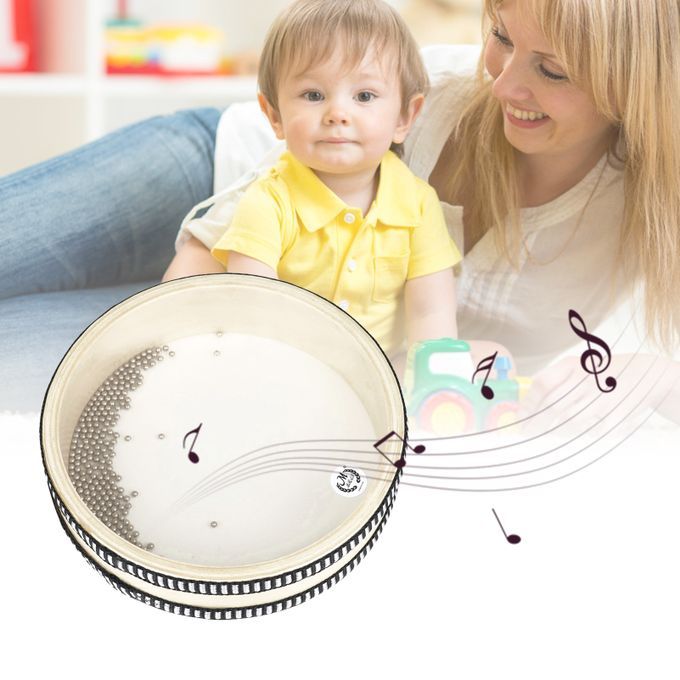 6-inch Transparent Wave Drum Natural Color Ocean Drum Early