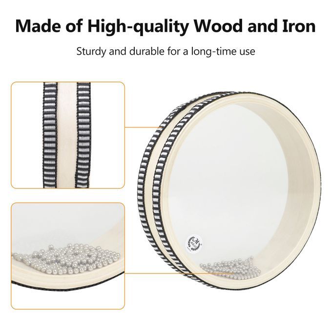 6-inch Transparent Wave Drum Natural Color Ocean Drum Early