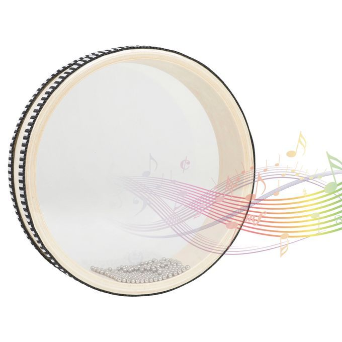 6-inch Transparent Wave Drum Natural Color Ocean Drum Early