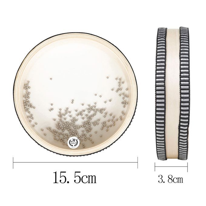 6-inch Transparent Wave Drum Natural Color Ocean Drum Early