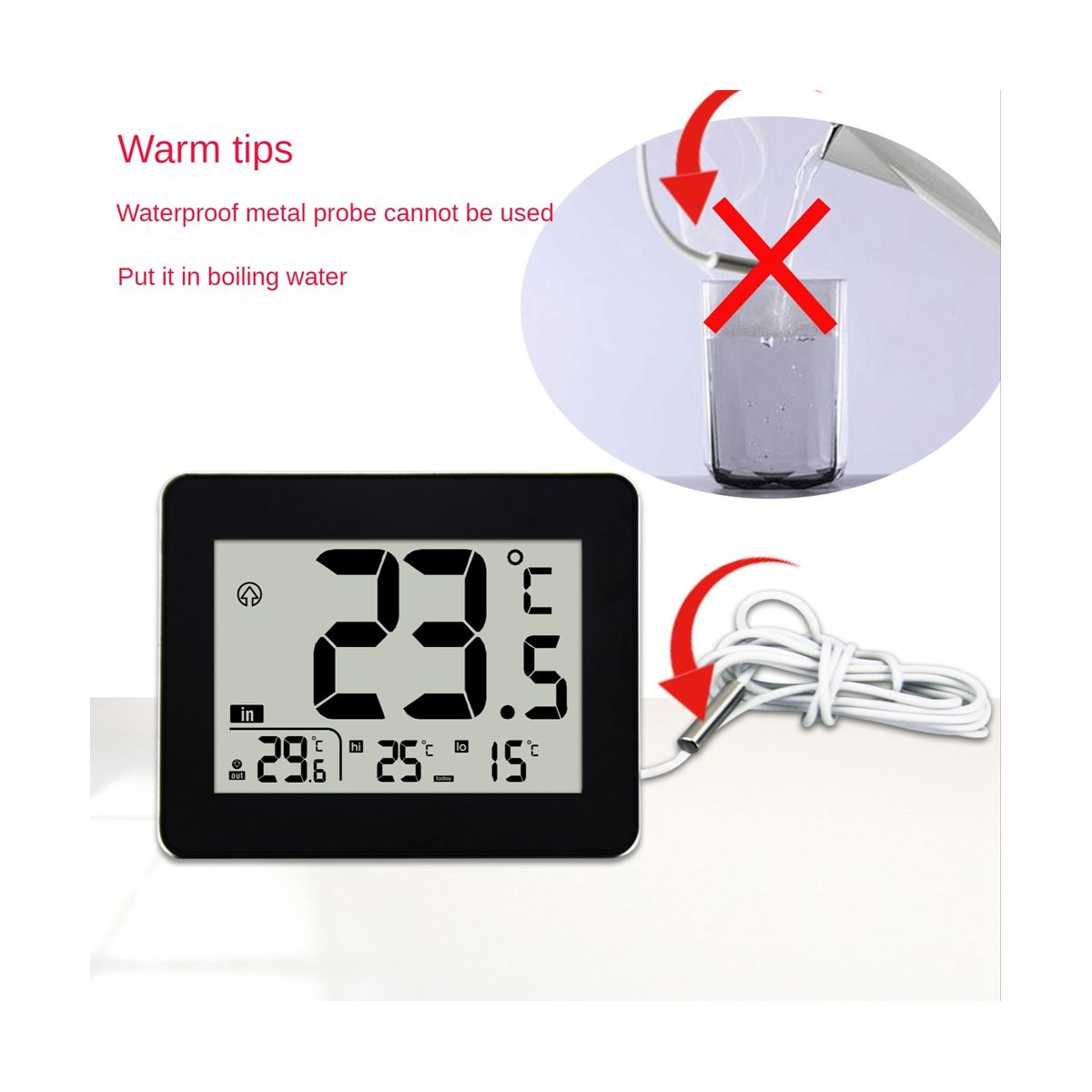 Digital Double  Outdoor Indoor  Elderly Children's Room Electronic Temperature Controller White