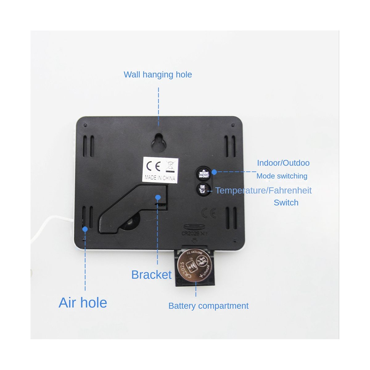 Digital Double  Outdoor Indoor  Elderly Children's Room Electronic Temperature Controller White