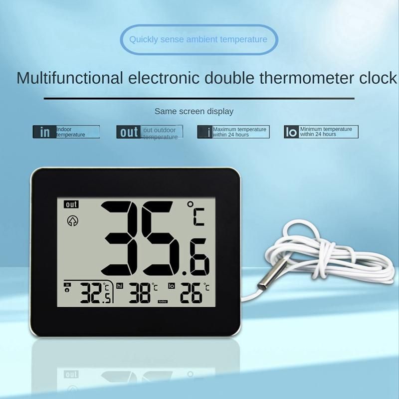 Digital Double  Outdoor Indoor  Elderly Children's Room Electronic Temperature Controller White