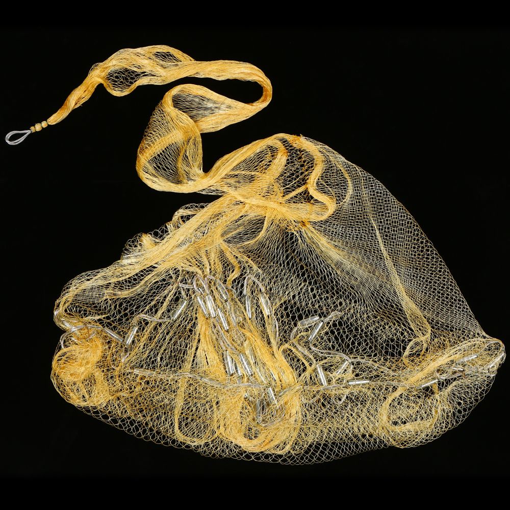 3.2 * 2m Nylon Monofilament Fish Gill Net For Hand Casting